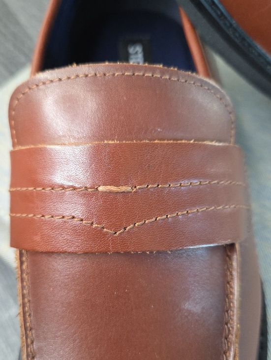 Steve Madden Brown Cow Leather Penny Loafers Size 8 Slip On Slick Stylish main image 2